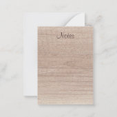 Aangepast handgeschreven script Natuurhout Kijk ui Notitiekaartje (Achterkant)