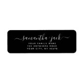 Aangepast, handgeschreven, stijlvol, elegant retou etiket (Voorkant)