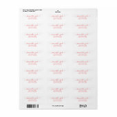 Aangepast handgeschreven stijlvol elegant retourad etiket (Full Sheet)