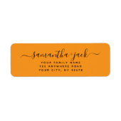 Aangepast handgeschreven stijlvol elegant retourad etiket (Voorkant)