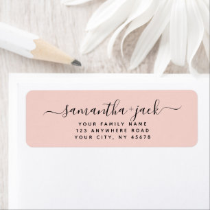Aangepast handgeschreven stijlvol elegant retourad etiket