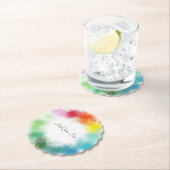 Aangepast handscript moderne kleurrijke Sjabloon Kartonnen Onderzetters (Insitu)