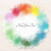 Aangepast handscript moderne kleurrijke Sjabloon Kartonnen Onderzetters (Voorkant)