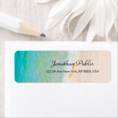 Aangepast handscript zeestralen teruggeven etiket (Insitu)