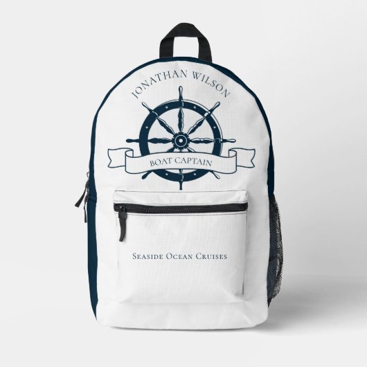 Aangepast handvat Nautisch wiel Bedrukte Rugzak (Voorkant)