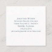 Aangepast  handvat Nautisch wiel Vierkante Visitekaartje (Achterkant)