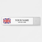 Aangepast hangend bureaunaamwoord bord met Britse  Deurbordje (Voorkant)