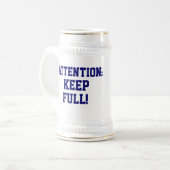 Aangepast Happy 21st verjaardag Beer Stein Bierpul (Voorkant links)