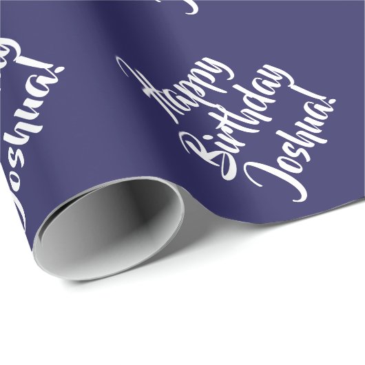 Aangepast, Happy Birthday Blue #26235C Cadeaupapier (Rol Hoek)