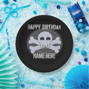 Aangepast Happy Birthday Skull Borden Papieren Bordje