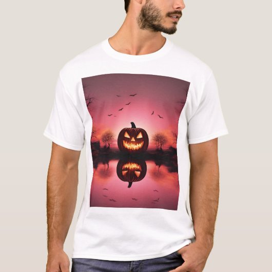 Aangepast Happy Halloween T-shirt (Voorkant)