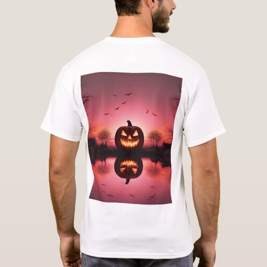 Aangepast Happy Halloween T-shirt (Achterkant)