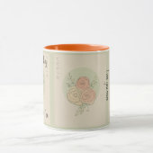 Aangepast Happy Moederdag amber line art rozen Mok (Midden)