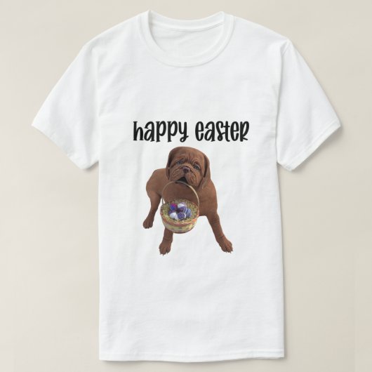 Aangepast Happy Paashond T-shirt (Design voorkant)