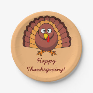 Aangepast Happy Thanksgiving Paper-Bord Turkije Papieren Bordje