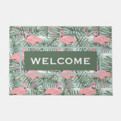 Aangepast haproze lamingoenen luifmeelpatroon deurmat (Voorkant)