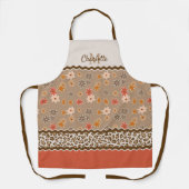Aangepast hapspleet voor bloemenpatroon schort (Voorkant)