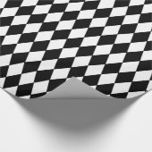 Aangepast Harlequin Black Diamond Wrapping Paper Cadeaupapier (Hoek)