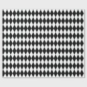 Aangepast Harlequin Black Diamond Wrapping Paper Cadeaupapier (Vlak)