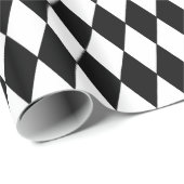 Aangepast Harlequin Black Diamond Wrapping Paper Cadeaupapier (Rol Hoek)