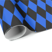 Aangepast Harlequin Blue/Black Diamond Wrapping Pa Cadeaupapier (Rol Hoek)