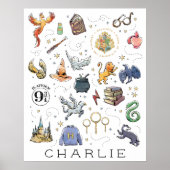 Aangepast | HARRY POTTER™-pictogrammen Poster (Voorkant)