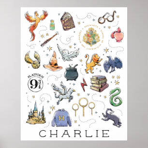 Aangepast   HARRY POTTER™-pictogrammen Poster