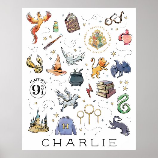 Aangepast | HARRY POTTER™-pictogrammen Poster (Voorkant)