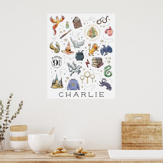 Aangepast | HARRY POTTER™-pictogrammen Poster (Keuken)