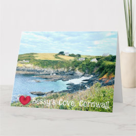 Aangepast Hart Bessys Cove Penzance Cornwall Foto Kaart