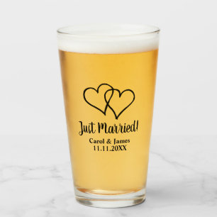 Aangepast hart drink bril voor bruiloft glas
