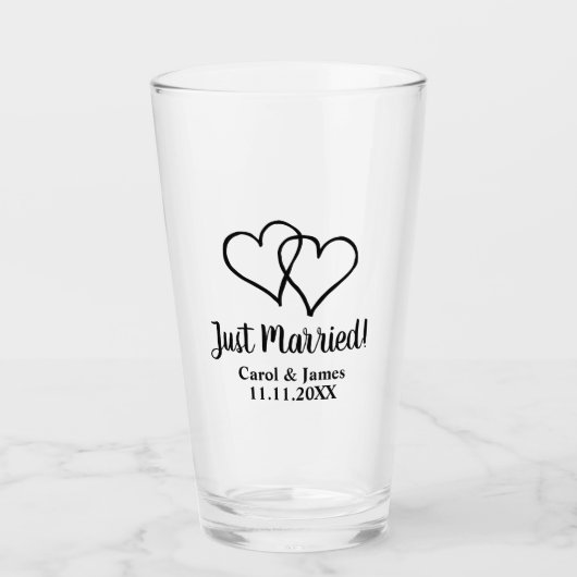 Aangepast hart drink bril voor bruiloft glas (Voorkant)