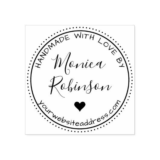 Aangepast hart en rond handbereik met liefde door rubberstempel (Afrduk)