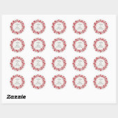💌 Aangepast Hart Frame Voor Romantische Trouwdeta Ronde Sticker (Vel)
