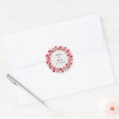 💌 Aangepast Hart Frame Voor Romantische Trouwdeta Ronde Sticker (Envelop)