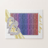 Aangepast hart Lemon Ribbon Puzzle Legpuzzel (Horizontaal)