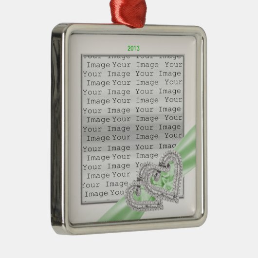 Aangepast hart Limoen lint ornament (Rechts)