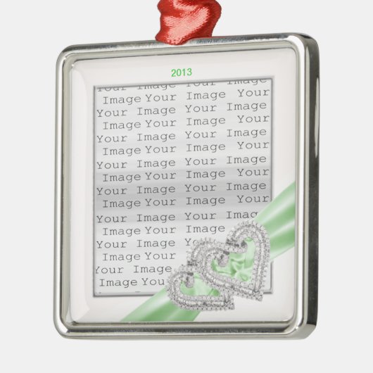 Aangepast hart Limoen lint ornament (Links)