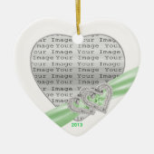 Aangepast hart Limoen lint ornament (Voorkant)