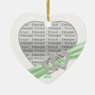 Aangepast hart Limoen lint ornament