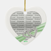 Aangepast hart Limoen lint ornament (Achterkant)