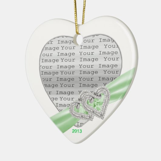 Aangepast hart Limoen lint ornament (Links)