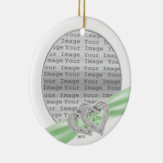 Aangepast hart Limoen lint ornament (Rechts)