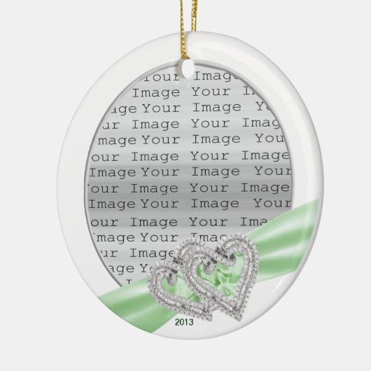 Aangepast hart Limoen lint ornament (Links)