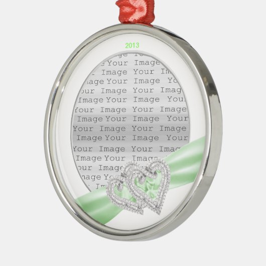 Aangepast hart Limoen lint ornament (Links)