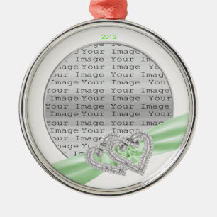 Aangepast hart Limoen lint ornament