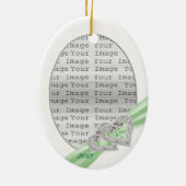 Aangepast hart Limoen lint ornament (Achterkant)