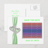 Aangepast hart Limoen opslaan Briefkaart Datum (Voorkant / Achterkant)