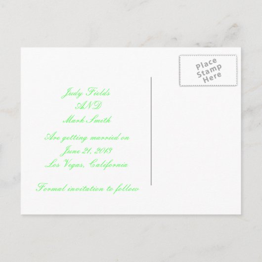 Aangepast hart Limoen opslaan Briefkaart Datum (Achterkant)