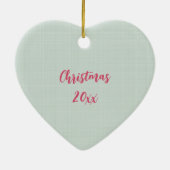 Aangepast hart Noordpool of Bust Choo Choo Train Keramisch Ornament (Achterkant)